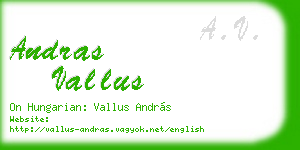 andras vallus business card